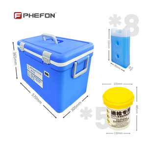 กล่องเก็บความเย็นทางชีวภาพ Phefon UN2814 UN3373 ถังขนส่งเพื่อความปลอดภัยทางชีวภาพ พร้อม 2 ช่อง ° C ถึง +8 ° ช่วงอุณหภูมิ C - Product Image 3