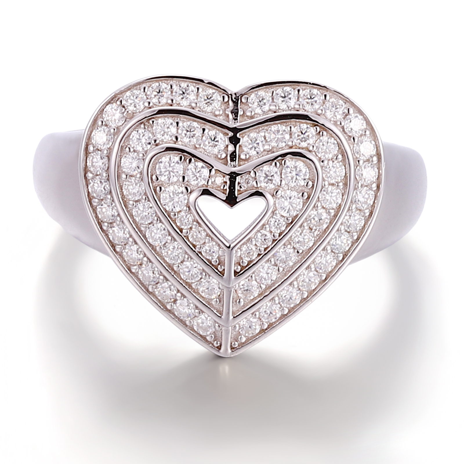 10K solid gold lab diamond ring