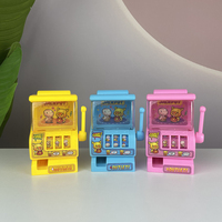 Jeu de machine à sous miniature à manivelle, motif cochon de dessin animé mignon, interactif et éducatif, pour petit bureau