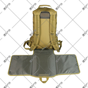 Sac à dos tactique pliable pour mère et bébé avec matelas à langer pour la randonnée en plein air, le camping, unisexe, kaki, vert armée - Product Image 5