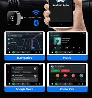 Adaptateur sans fil 2-en-1 CarPlay et Android Auto modèle D18S avec Wi-Fi, Bluetooth, boîtier multimédia Epro, dongle USB pour diffusion automobile et IA