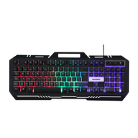 Kit Combo de Juego RGB LED 4 en 1, Teclado Ergonómico para Juegos con Interfaz USB de Metal de 104 Teclas, Ratón de Alta Sensibilidad, Auriculares y Alfombrilla