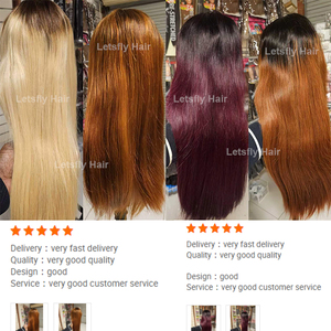 Promoción 114$ Letsfly 5x5 Cabello Liso Extremo 11A Pelucas Vietnamitas con Cierre de Encaje 24 Pulgadas 4T33 Cabello Humano Virgen Natural al por Mayor - Product Image 2