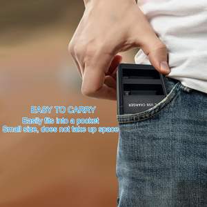 2 baterías + cargador dual para Hero <span class=keywords><strong>4</strong></span> Black AHDBT-401, batería de iones de litio, 3,7 V, 1160mAh, plástico a prueba de polvo - Product Image 6