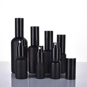 In Stock, 5ml 10ml 15ml 20ml 30ml 50ml 100ml Matte <b>Black</b> Glass <b>Pump</b> Spray Bottle for Cosmetics - Product Image 4