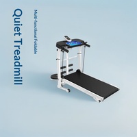 Caminadora Doméstica Pequeña, Silenciosa, Plegable, Mecánica, Multifuncional, Equipo de Fitness para Interiores, PVC