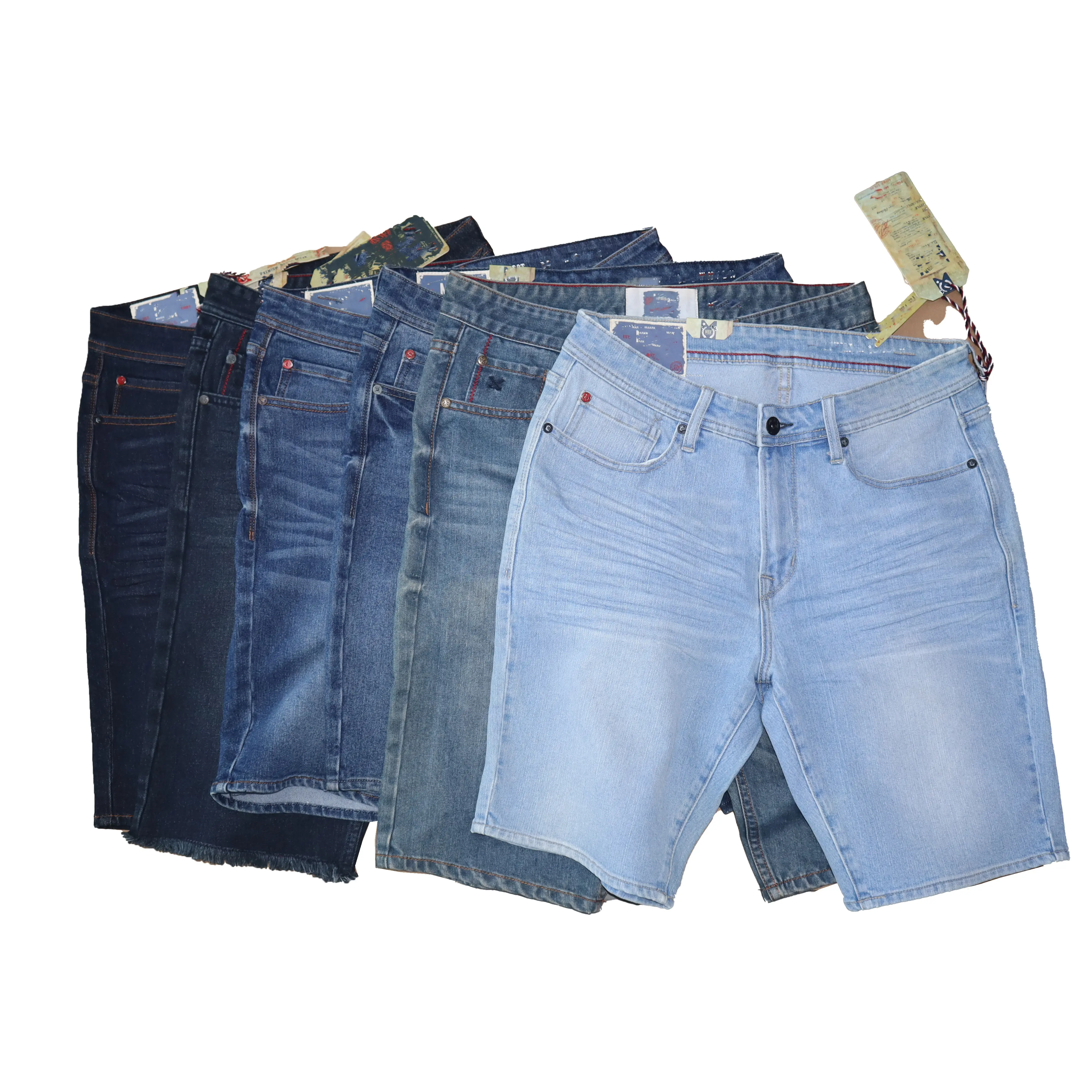 RTS miglior prezzo pantaloncini da allenamento in jeans elasticizzati da uomo di alta qualità bermuda