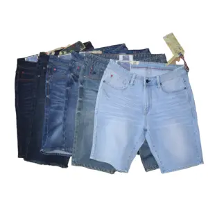 RTS Best price High quality men's stretch denim jean workout shorts bermuda