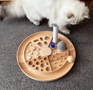 Tablero de actividades de madera moderno ODM OEM para gatos juego de inteligencia interactivo y juguete de movimiento juguete de comida con tablero de oso - Product Image 4