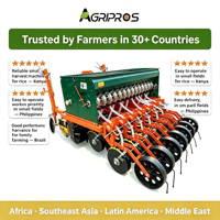 Semoir mécanique de précision pour blé, 14 rangs, double compactage, unités flottantes, boîte à semences transparente pour attelage 3 points de tracteur