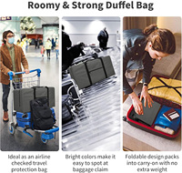 Sac de rangement pour couette de voyage imperméable sur mesure, en tissu Oxford résistant, pour déménagement et emballage de bagages