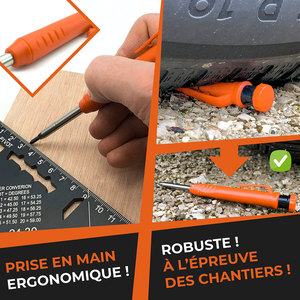 <span class=keywords><strong>Crayon</strong></span> <span class=keywords><strong>de</strong></span> charpentier à pointe profonde avec recharges, stylo <span class=keywords><strong>de</strong></span> marquage mécanique pour le travail du bois, du métal et du béton - Product Image 4