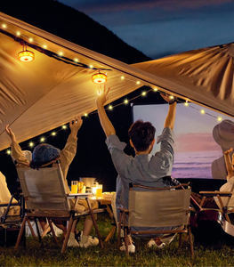 Lampes de tente portables et pliables pour le camping, la randonnée et le jardin, étanches, 6 modes d'éclairage, rechargeables par USB, guirlandes lumineuses de camping - Product Image 4
