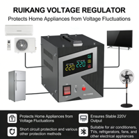 Régulateur de tension monophasé CA en gros avec écran LCD pour appareils électroménagers, stabilisateur avec protection contre les surcharges 50Hz, en aluminium, vente en gros en usine