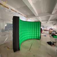 Mur de cabine photo gonflable de toile de fond géante avec lumière LED pour la décoration de fête z08
