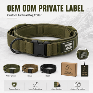 Collier tactique personnalisé pour <span class=keywords><strong>chien</strong></span>, robuste, avec poignée de contrôle, rembourré en nylon, boucle en métal, pour l'entraînement <span class=keywords><strong>K9</strong></span> - Product Image 3