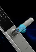 Serrure de porte intelligente TYSH Tuya App Material, avec carte, code et clé, pour appartement, de bonne qualité, serrure à mortaise 6068 en alliage d'aluminium.
