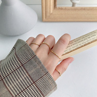 Bagues fines empilables HJZ655 pour adolescentes, hypoallergéniques, bijoux tendance pour fiançailles et soirées