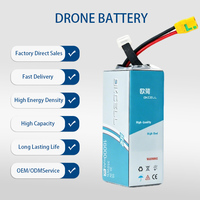 Batterie Lipo 6S personnalisée en pack souple 16000mah 22000mah 30000mah, batterie lithium-ion rechargeable durable pour drone agricole/UAV