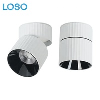 LOSO Angle de faisceau Design pliable Store Office Aluminium Plafond 10W 15W 20W Spot LED monté en surface