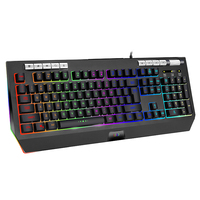 Clavier à membrane de jeu à rétroéclairage LED de haute qualité avec support de téléphone
