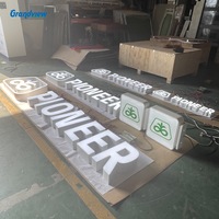 Enseigne lumineuse à lettres LED personnalisées en acrylique 3D pour publicité extérieure, entreprise, magasin, conception de logo gratuite