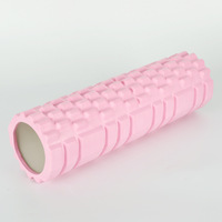 Rouleau de massage en mousse EVA personnalisé pour yoga et fitness, à grille, motif dents de loup et croissant, avec noyau en PVC haute densité et points de massage flottants, creux