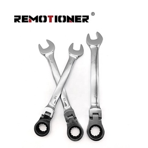 12PCS可動ヘッドコンビネーションレンチセット8-19mmオープンエンドラチェットスパナ車修理ツール - Product Image 4