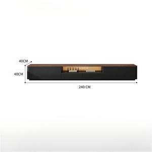 Américain à <span class=keywords><strong>Angle</strong></span> Droit Simple Vent Noir Noyer Couleur Décoration Salon Spécial Texture Noir Profond <span class=keywords><strong>Meuble</strong></span> <span class=keywords><strong>TV</strong></span> - Product Image 3