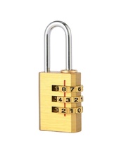 Cadenas à combinaison en laiton massif 21 mm à 3 chiffres, mini cadenas de voyage pour bagages avec roues numérotées en alliage de zinc