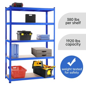 Étagères de rangement robustes à 5 niveaux, protection contre la corrosion, <span class=keywords><strong>120</strong></span>*45*180cm, étagères de rangement de moyenne capacité, étagères sans boulons - Product Image 6