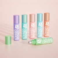 Maßgefertigte 5ml 10ml Roll-on Parfüm Ätherisches Öl Mattierte Farbige Glas-Deodorant-Flasche mit Kappe