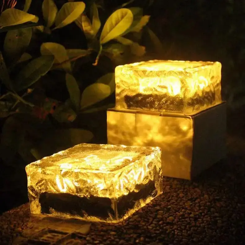 Solar brick light, ice block underground light, garden brick light, road floor, staircase, lawn deck, solar buried light