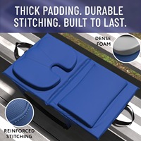 Sièges de stade confortables avec support dorsal Chaises de gradin en mousse à mémoire de forme réglable Coussin de siège pliant portable avec poche de rangement