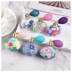 Wholesale Colorful Air Bag Soft Ceramic Perfume Glass <strong>Gottle</strong> 8ml-15ml Vintage Spray Perfume Bottle - Product Image 2