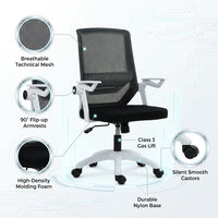Chaise de bureau pivotante ergonomique avec support lombaire et réglage de hauteur, idéale pour le gaming et l'ordinateur – Meilleure vente en usine