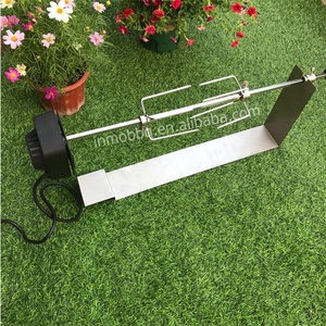In acciaio inox universale griglia girarrosto Kit <span class=keywords><strong>BBQ</strong></span> Grill torrefazione campeggio spiedo carbone di legna Kit con motore elettrico, Spit Rod - Product Image 3