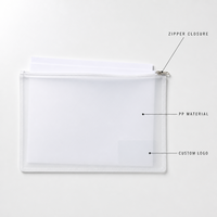 Porte-documents en PP avec fermeture éclair et logo personnalisé, directement de l'usine, pour les voyages et le bureau