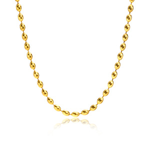2023 bas <span class=keywords><strong>prix</strong></span> <span class=keywords><strong>316L</strong></span> acier inoxydable 3mm 5mm Rugby chaîne perlée Long collier bijoux pour femmes hommes - Product Image 1