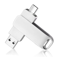 Nouvelle clé USB 3.0 OTG 64 Go 128 Go avec double port USB-C/USB-A pour téléphones mobiles/iPhone 15/16/17/tablettes/voitures/PC