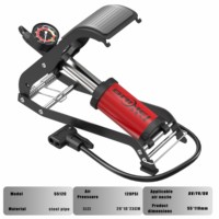 Pompe à pied multi-usage BAIMEI avec manomètre pour voiture, vélo, ballon, bouée de natation, pompe à air pour pneus, vente directe usine