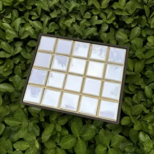 Boîte de présentation de perles entièrement transparente 4*4cm, boîte de <span class=keywords><strong>rangement</strong></span> pour pierres précieuses, <span class=keywords><strong>diamant</strong></span> brut, boîte carrée avec plateau à carreaux - Product Image 2