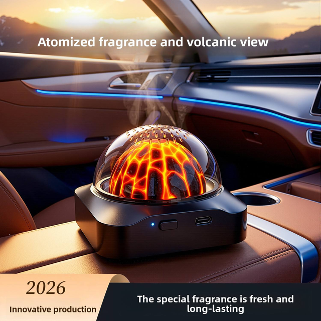 2026 New ABS Material Car Perfume Volcanic Cloud Long Lasting Fragrance Odor Removal Car Aromatherapy Machine Automatic Spray