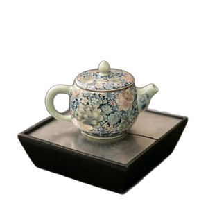 กาน้ำชาเซรามิกจีนลายครามสีน้ำเงินขาววาดด้วยมือแบบวินเทจ ปลอดสารตะกั่ว ปลอดภัยสำหรับอาหาร เหมาะสำหรับเป็นของขวัญ ขายส่ง - Product Image 2