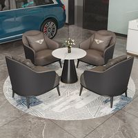 Ensemble de canapé et table de réception de luxe léger rouge moderne pour salon de beauté, salon et villa