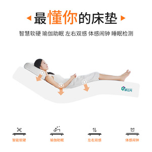 Matelas intelligent avec surmatelas en latex, fermeté moyenne, housse amovible pour lit double - Product Image 4