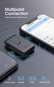 AGETUNR J28 ricevitore musicale <span class=keywords><strong>bluetooth</strong></span> AUX da 3.5mm <span class=keywords><strong>kit</strong></span> vivavoce wireless V5.3 adattatore audio lettore mp3 <span class=keywords><strong>per</strong></span> <span class=keywords><strong>auto</strong></span>/auricolare/altoparlante - Product Image 5
