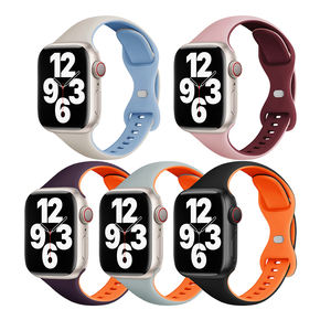 Bracelet en silicone mince Tschick pour Apple Watch Band 45 41 42 46mm Bracelet de poignet sport Iwatch Series 10 9 8 7 Se 5 6 9 ultra 2 49mm - Product Image 1