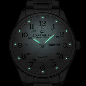 Montres en gros étanches 3 ATM, 40,5 mm, lumineuses, à grands chiffres, à quartz, pour personnes âgées et couples - Product Image 4