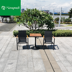 Tessuto in alluminio <span class=keywords><strong>con</strong></span> struttura in legno di Teak set di braccioli <span class=keywords><strong>con</strong></span> <span class=keywords><strong>sedie</strong></span> e tavolo <span class=keywords><strong>da</strong></span> <span class=keywords><strong>esterno</strong></span> set di mobili <span class=keywords><strong>da</strong></span> giardino tavolo <span class=keywords><strong>da</strong></span> bistrot e <span class=keywords><strong>2</strong></span> <span class=keywords><strong>sedie</strong></span> - Product Image 4
